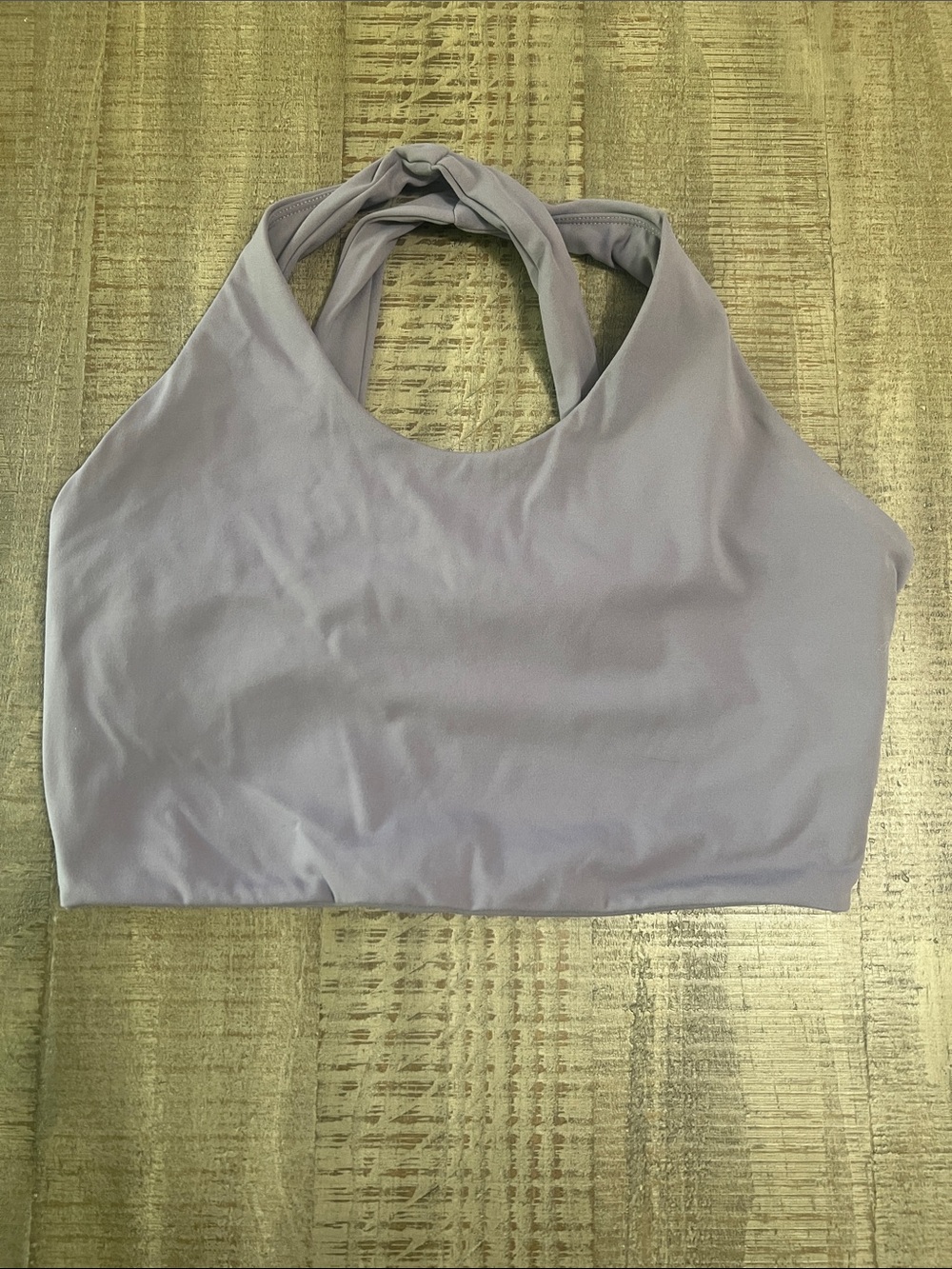Lilac Twist-Back Sports Bra